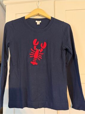 J. Crew 100% cotton lightweight lobster sweater, size S